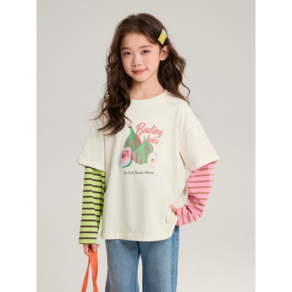 親子-撞色假兩件上衣S602106-細節圖5