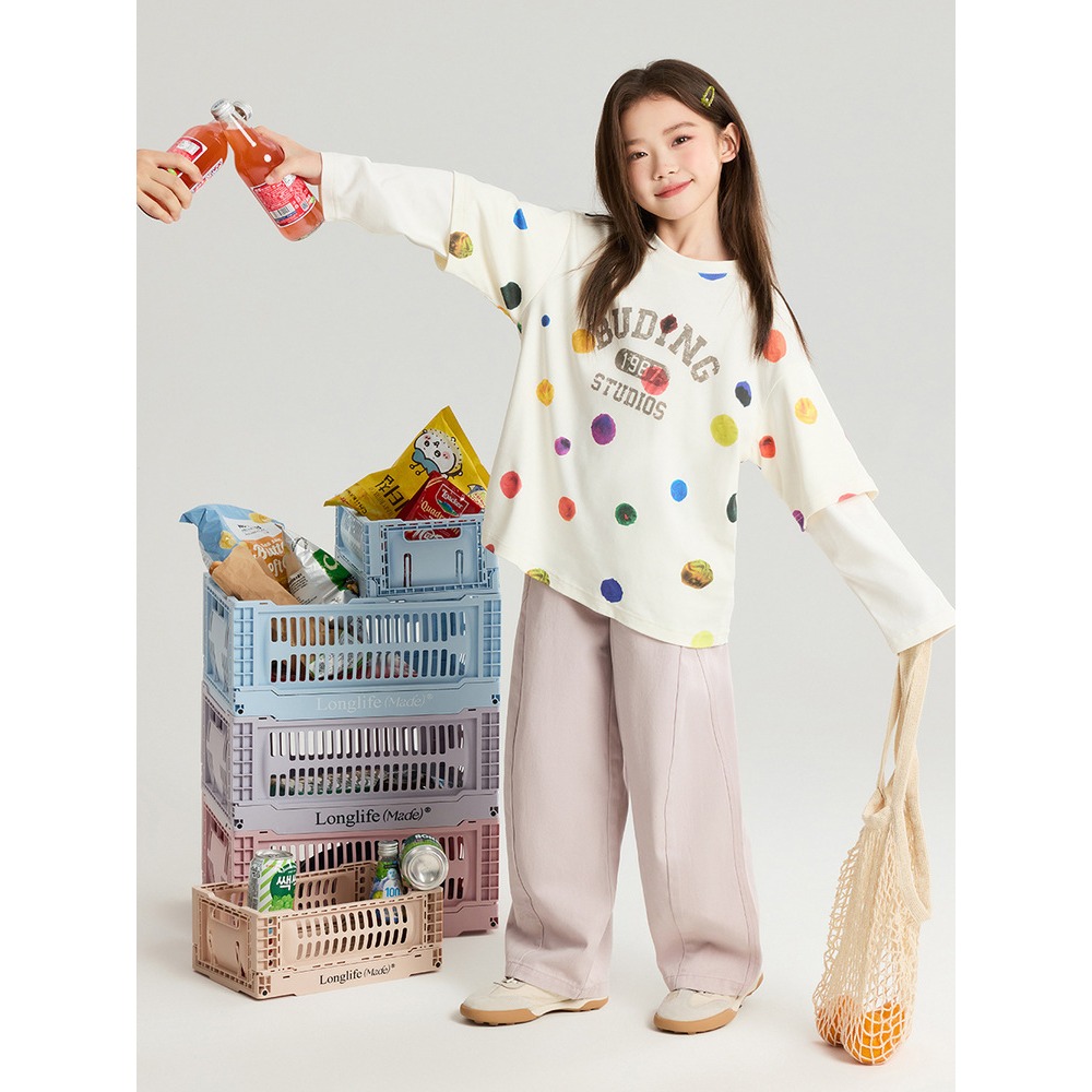 親子-彩色波點假兩件S602108-細節圖5