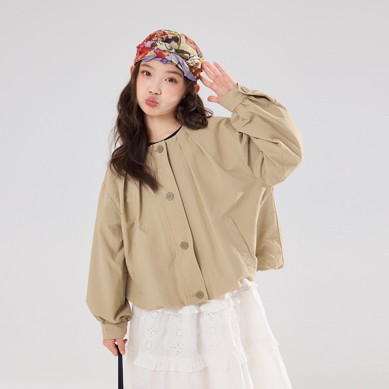 親子-純色紐扣開衫上衣S602115-細節圖4