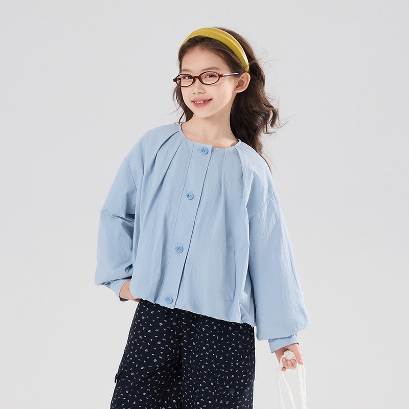 親子-純色紐扣開衫上衣S602115-細節圖5