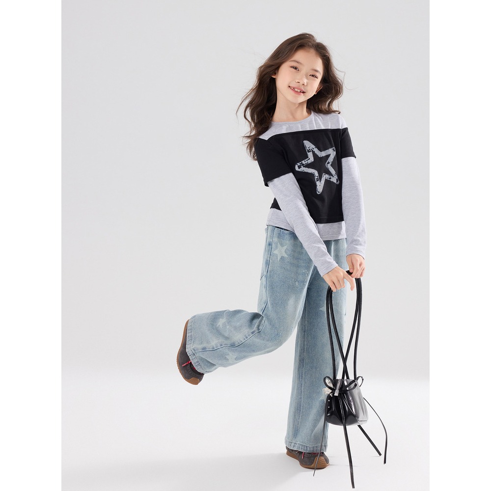 親子-撞色拼接長袖T恤S602118-細節圖4