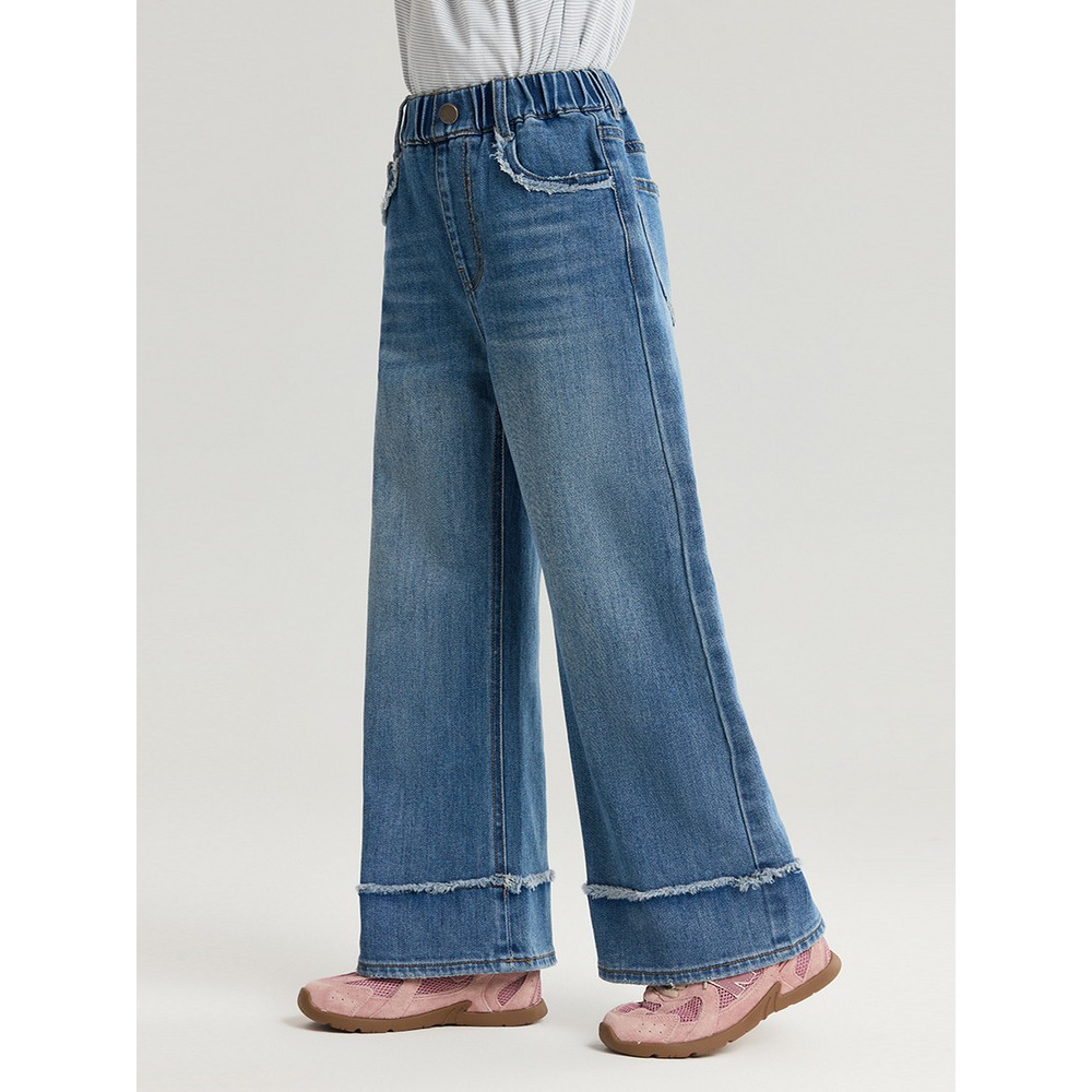 親子-設計感毛邊牛仔褲S602119-細節圖4