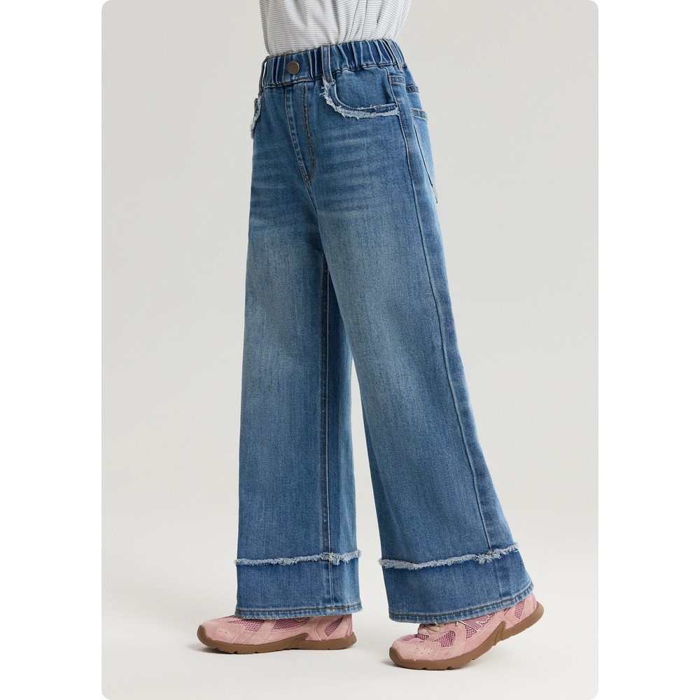 親子-設計感毛邊牛仔褲S602119-細節圖6