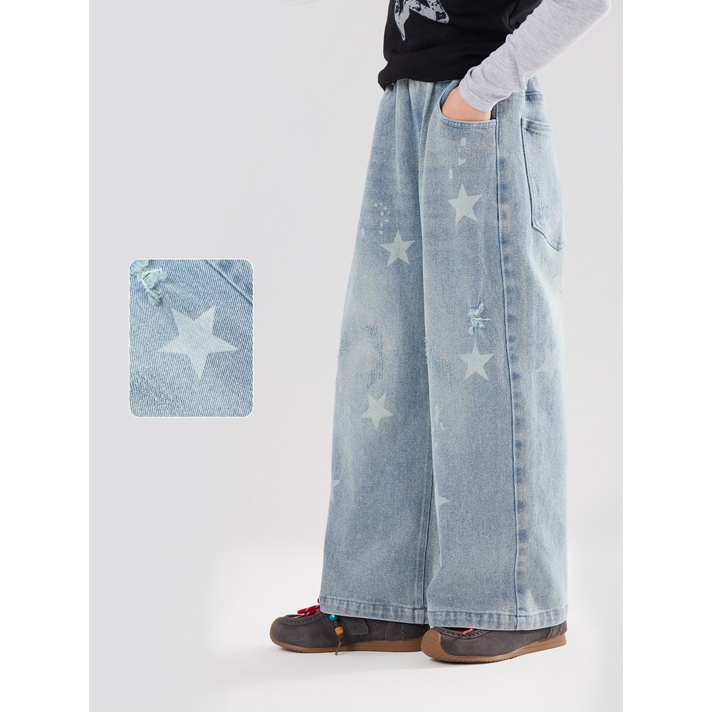 親子-直筒星星牛仔褲S602122-細節圖2