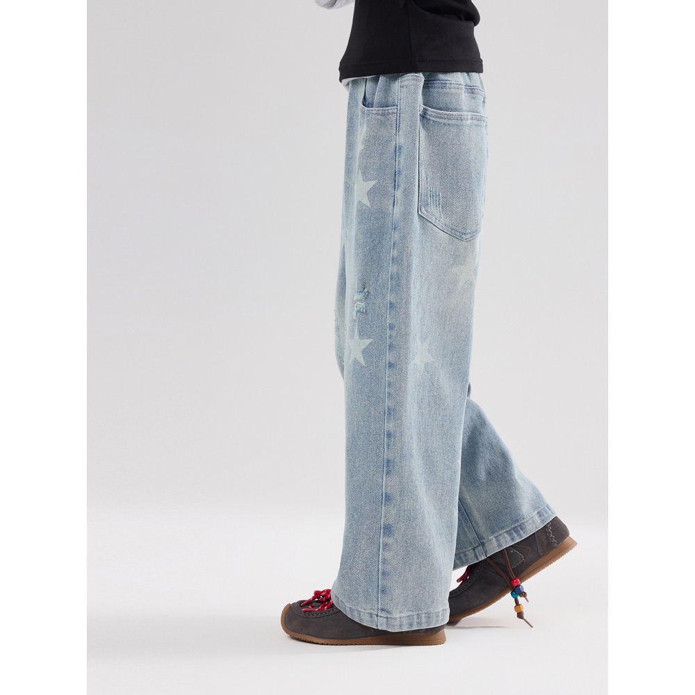 親子-直筒星星牛仔褲S602122-細節圖4