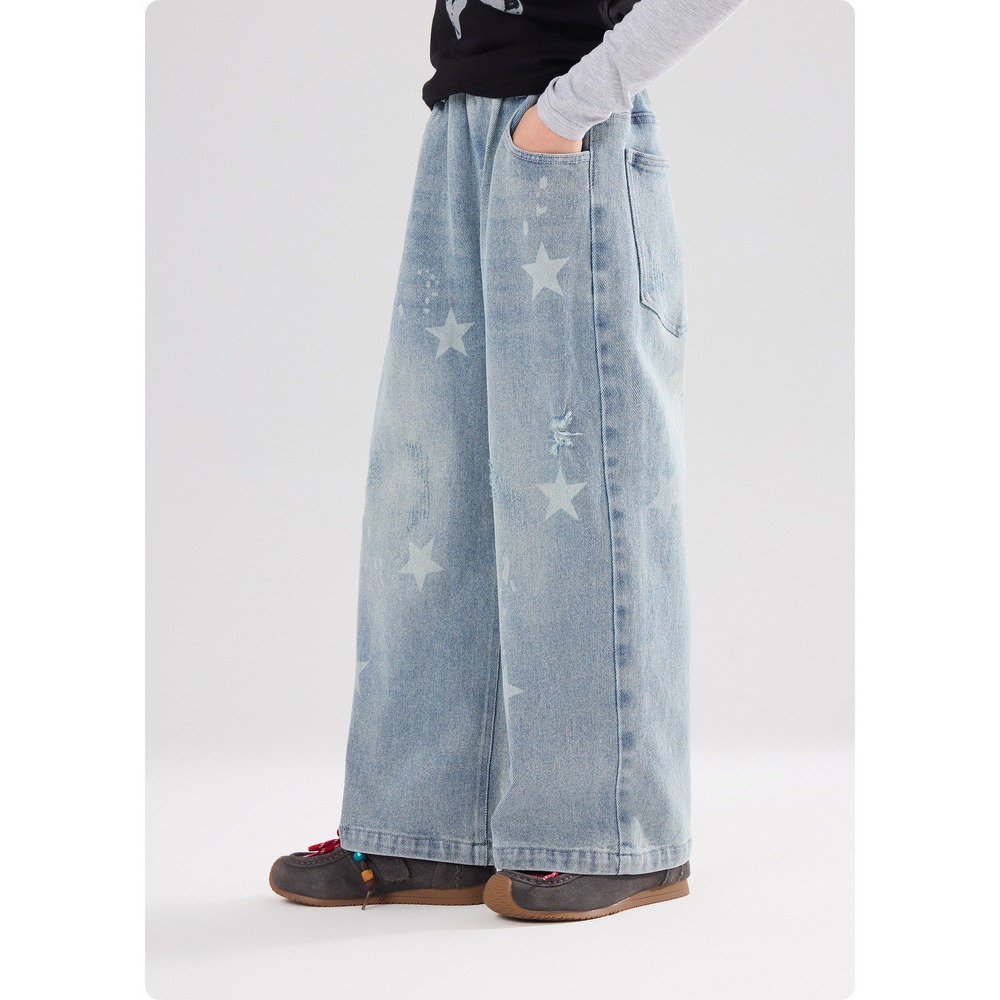 親子-直筒星星牛仔褲S602122-細節圖6