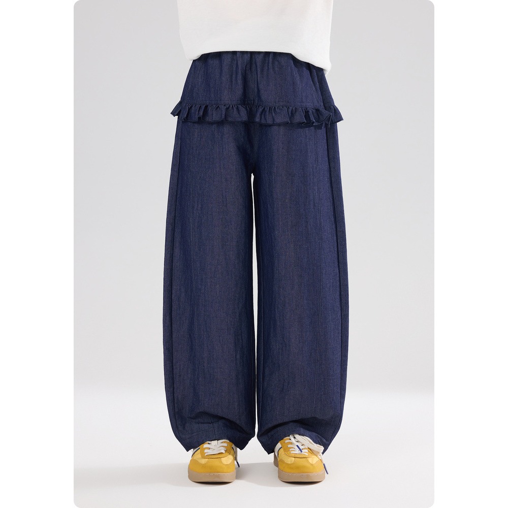 親子-花邊捏褶休閒褲S602123-細節圖5