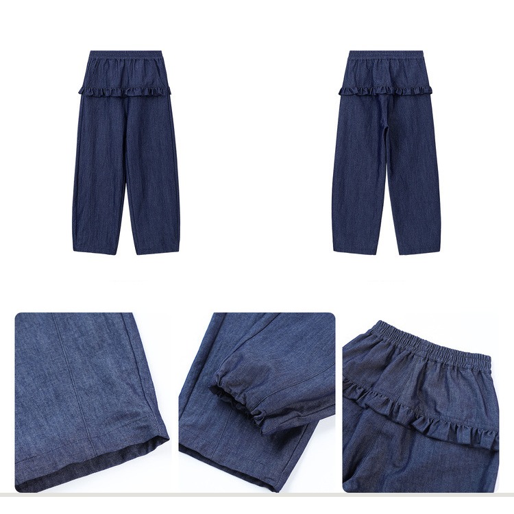 親子-花邊捏褶休閒褲S602123-細節圖7