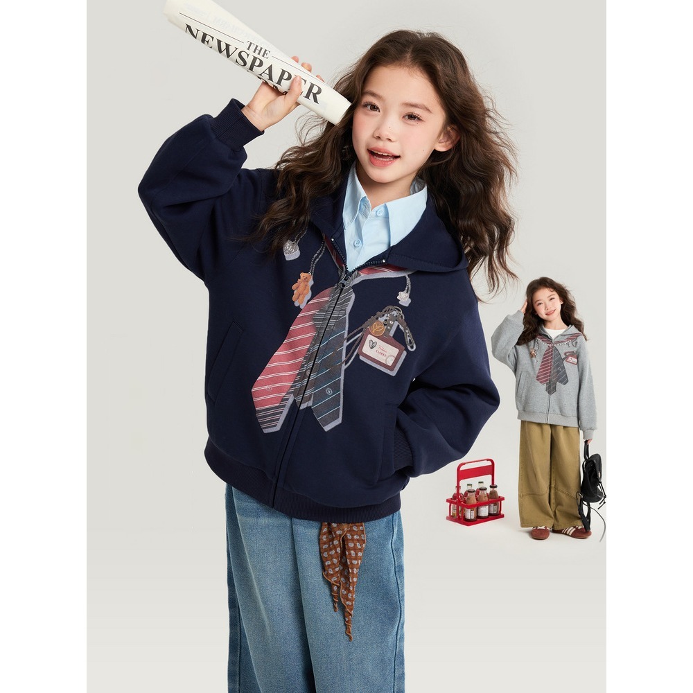 親子-時尚感短款連帽外套S602203-細節圖2