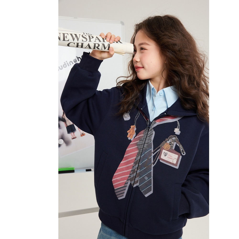 親子-時尚感短款連帽外套S602203-細節圖3