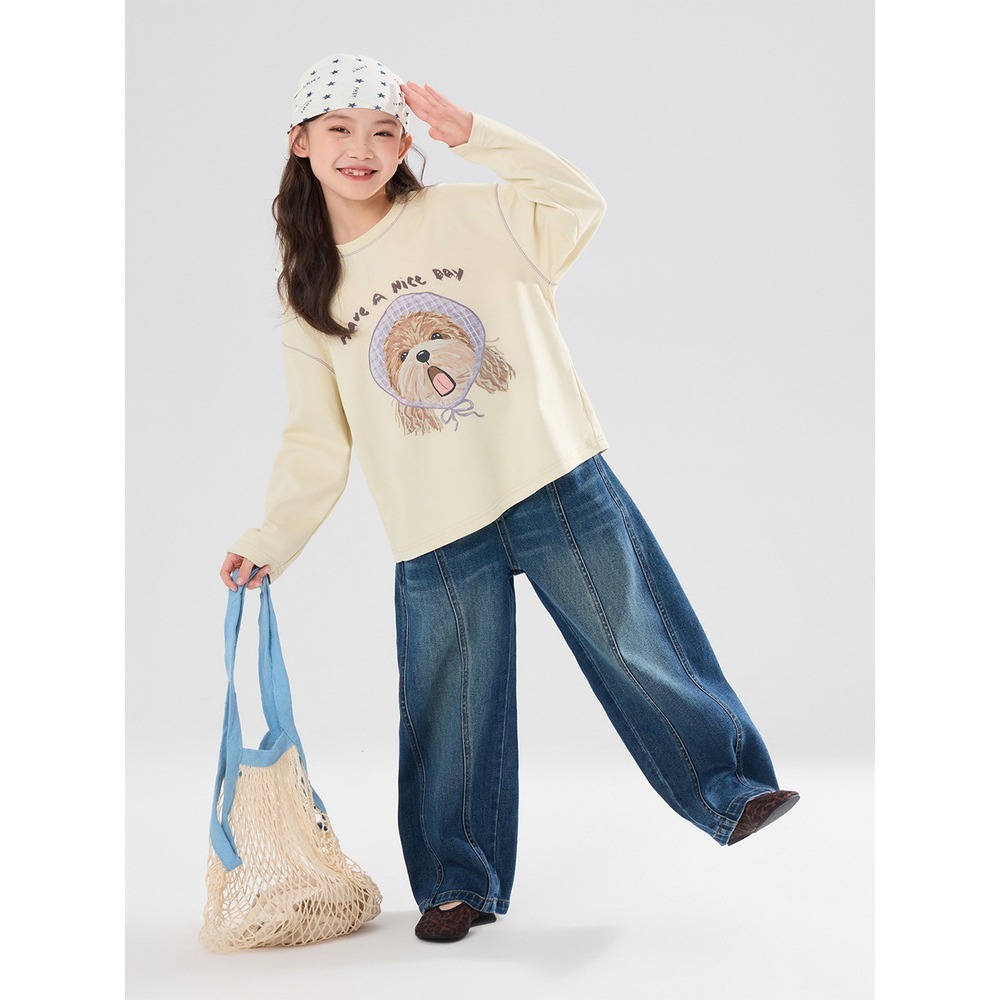 親子-闊腿牛仔褲S602206-細節圖3