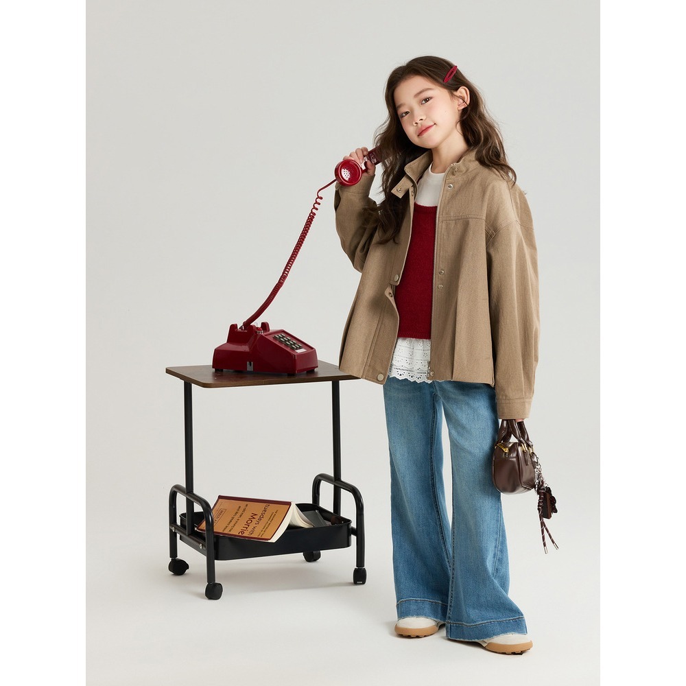 親子-短立領夾克上衣S602208-細節圖3