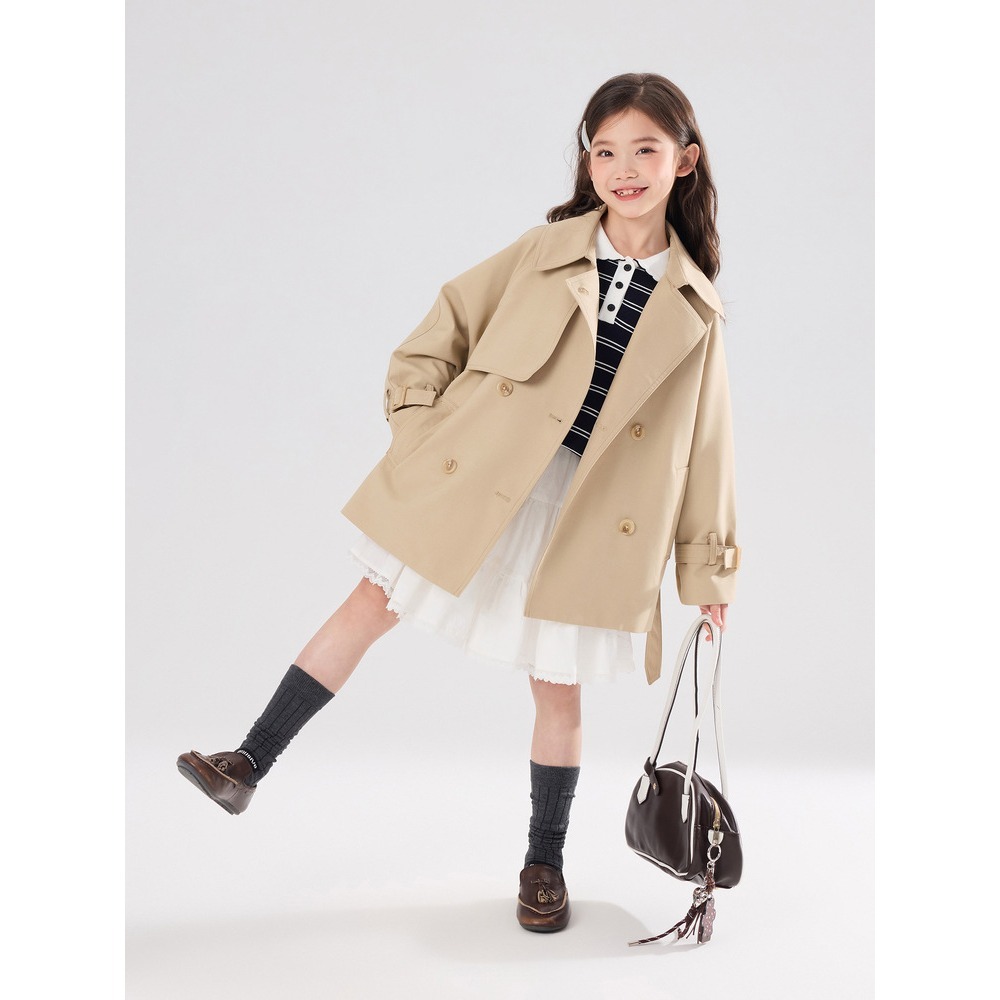 親子-卡其風衣外套S602210-細節圖2