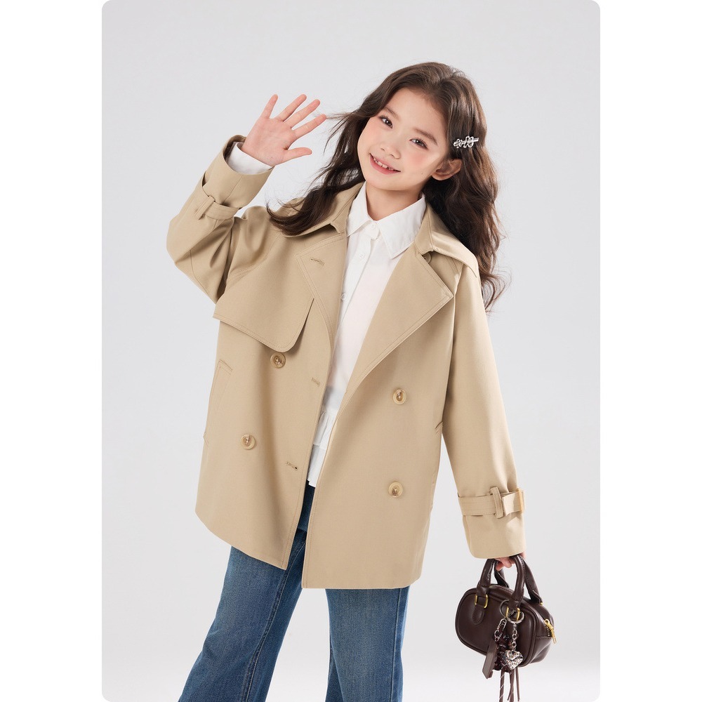 親子-卡其風衣外套S602210-細節圖6