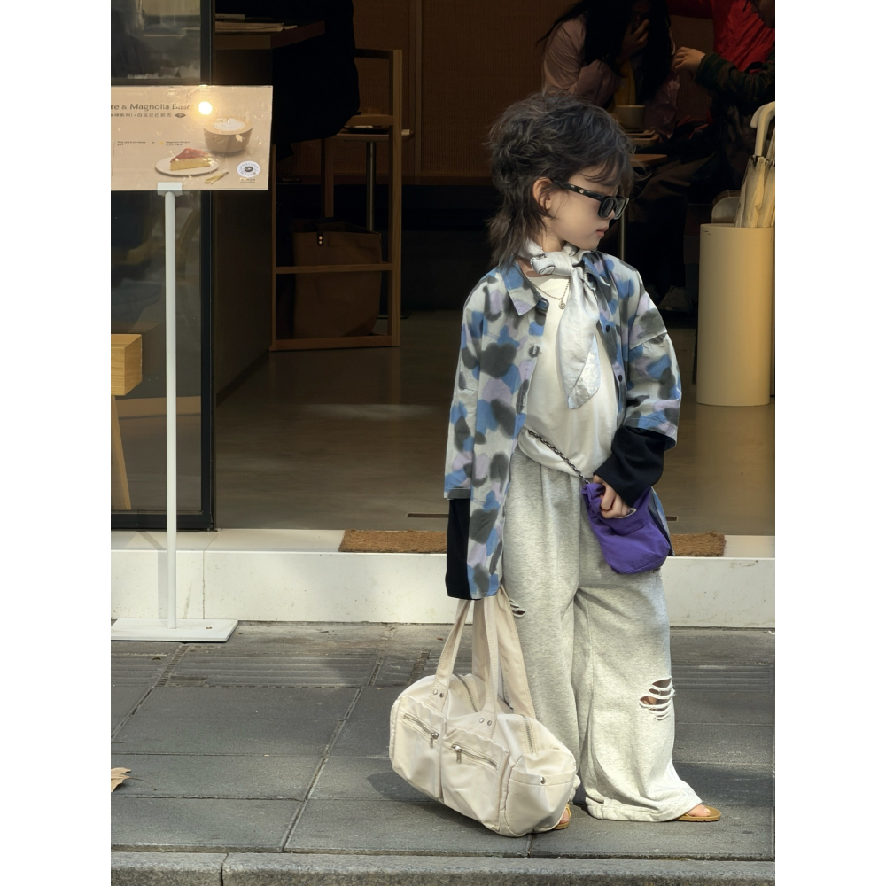 印花棉布水洗假兩件襯衫S602309-細節圖6