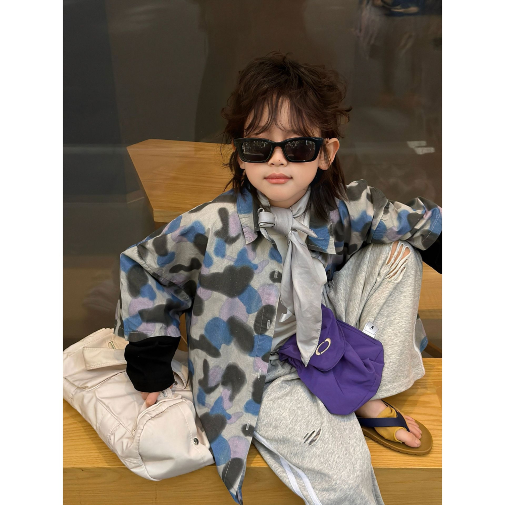 印花棉布水洗假兩件襯衫S602309-細節圖7