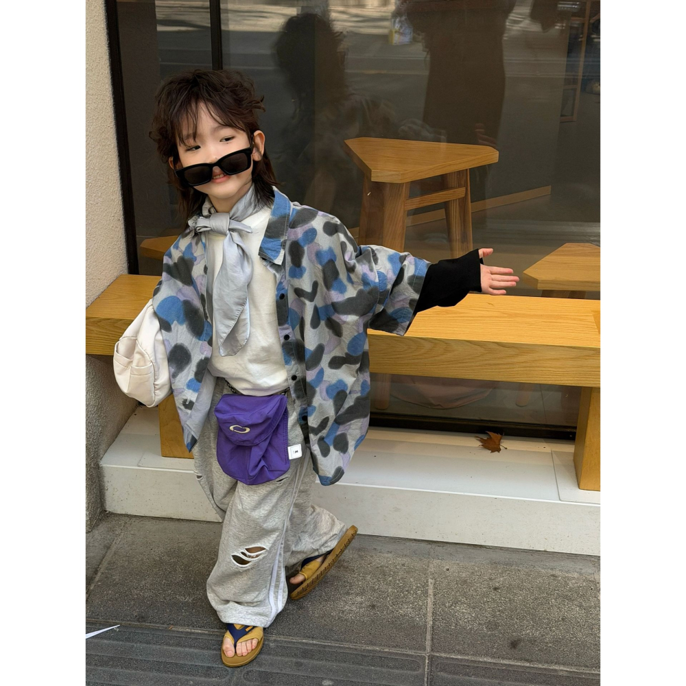 印花棉布水洗假兩件襯衫S602309-細節圖9