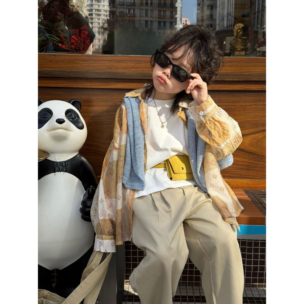 皺感腰果花寬鬆襯衫S602312-細節圖9