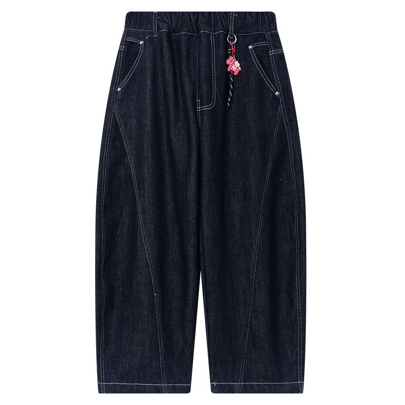 刺繡彎刀直筒牛仔褲S602314-細節圖4