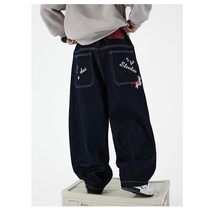 刺繡彎刀直筒牛仔褲S602314-細節圖7