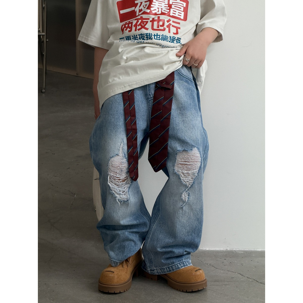 牛仔破洞褲S602316-細節圖2