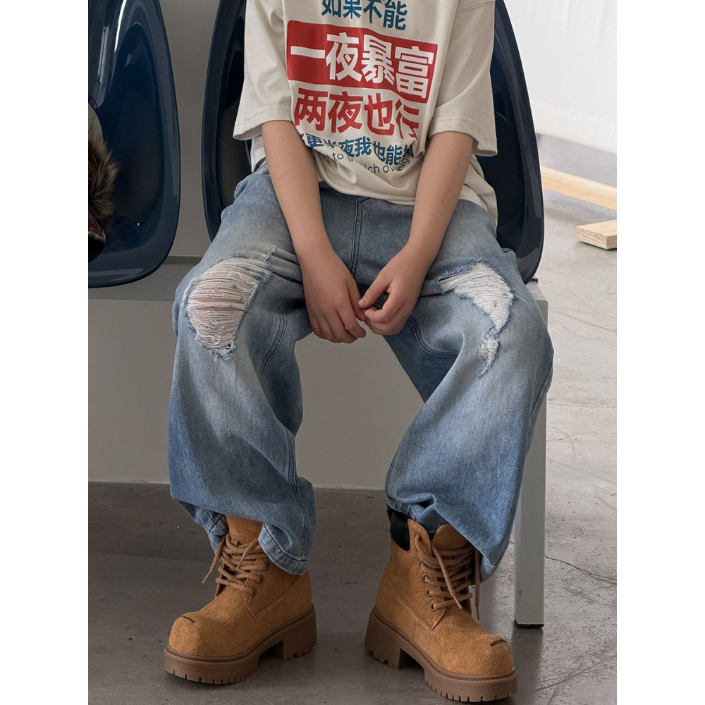 牛仔破洞褲S602316-細節圖5