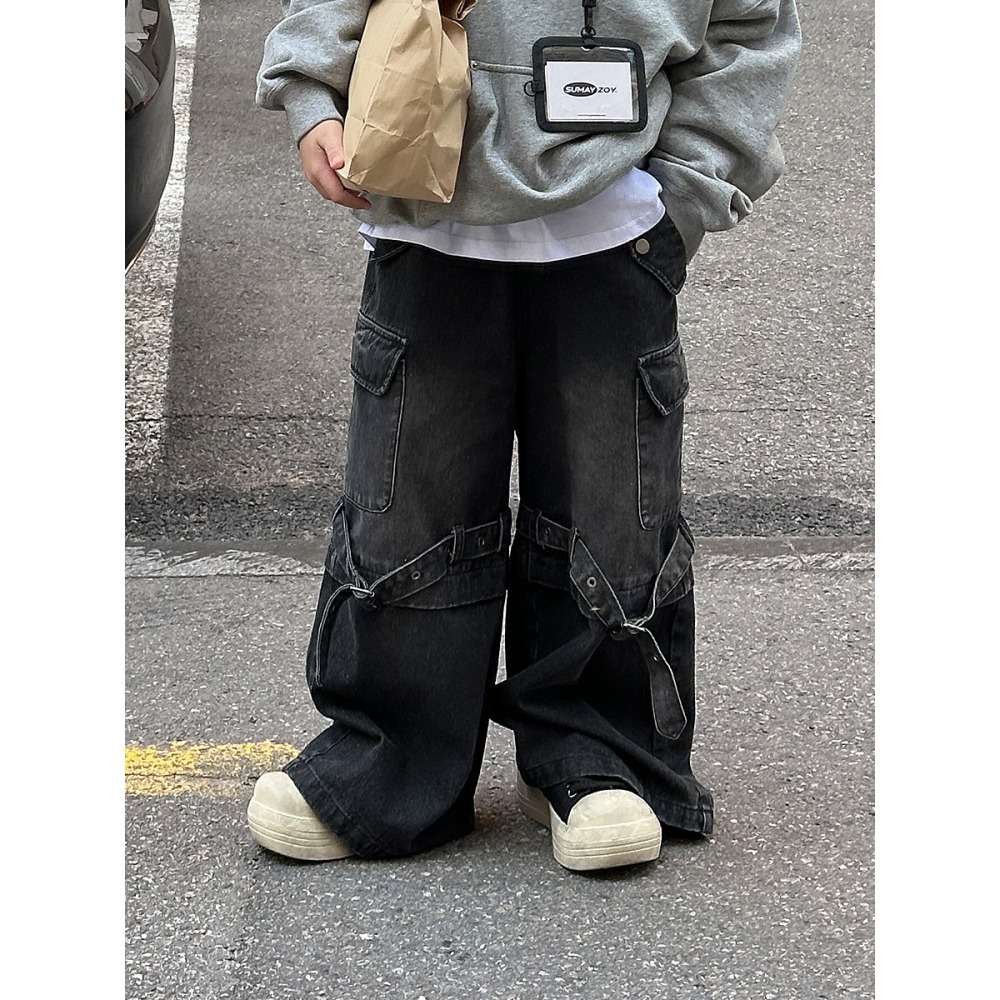 直筒工裝牛仔褲S602320-細節圖3
