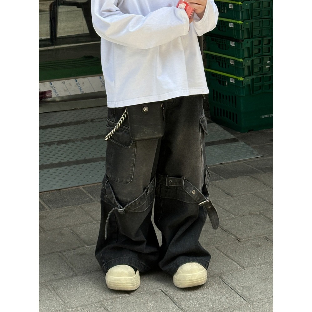 直筒工裝牛仔褲S602320-細節圖4