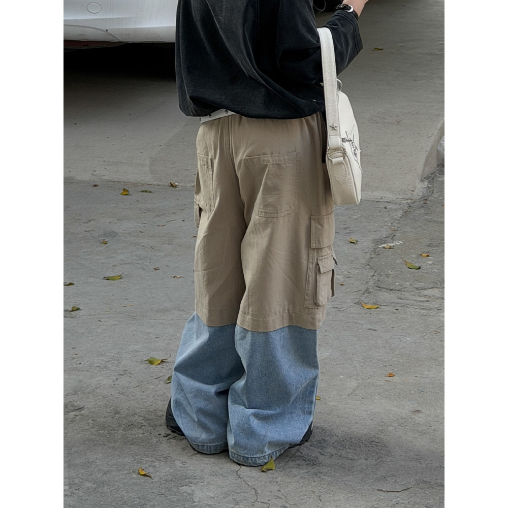 復古拼接工裝長褲S602321-細節圖5