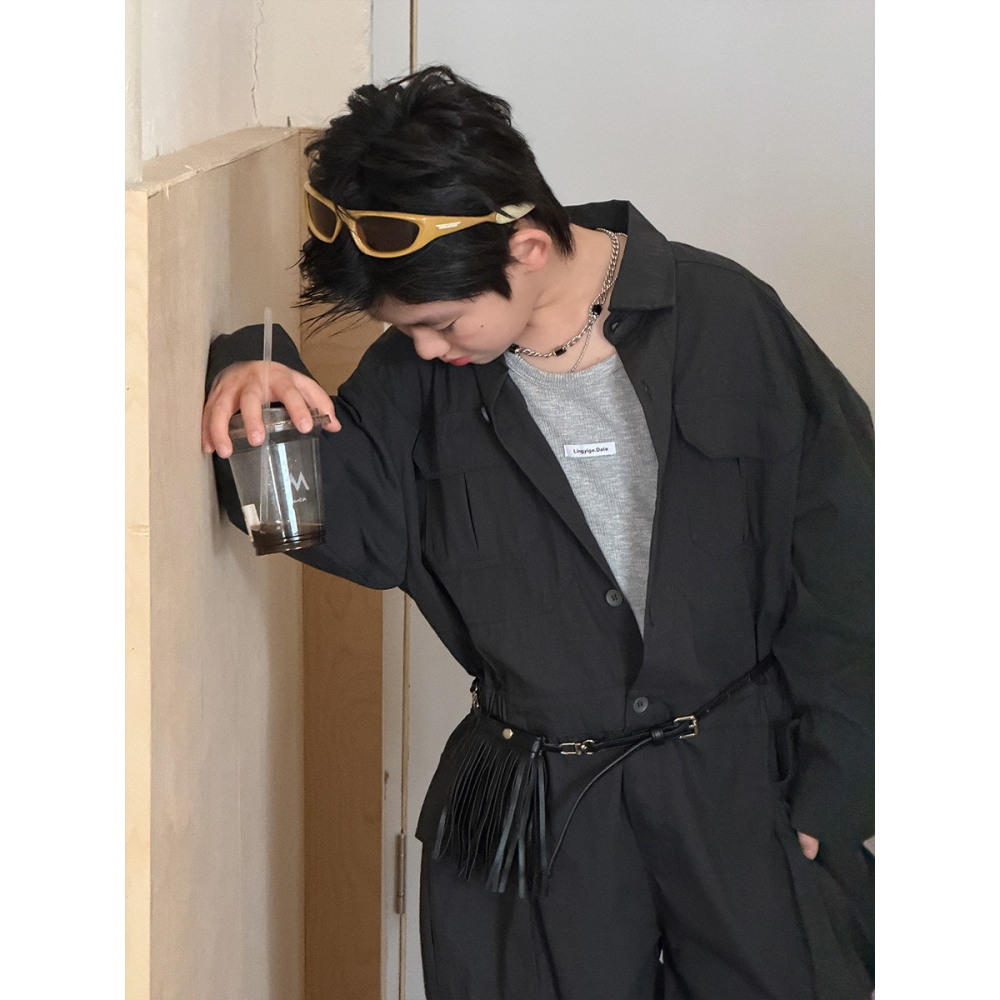 工裝舊水洗連體衣S602322-細節圖3