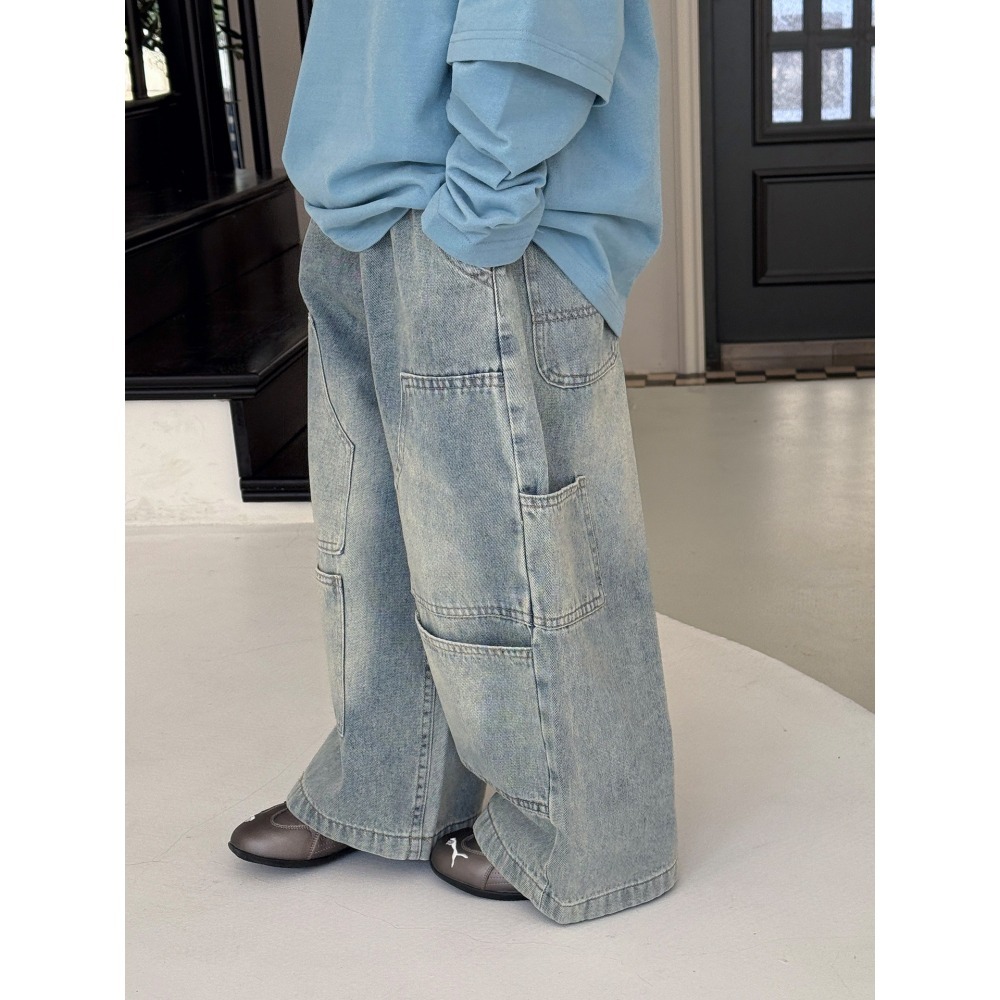 口袋水洗牛仔褲S602328-細節圖2