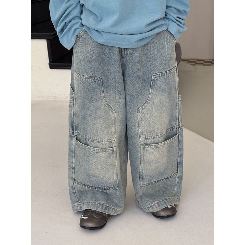 口袋水洗牛仔褲S602328-細節圖4