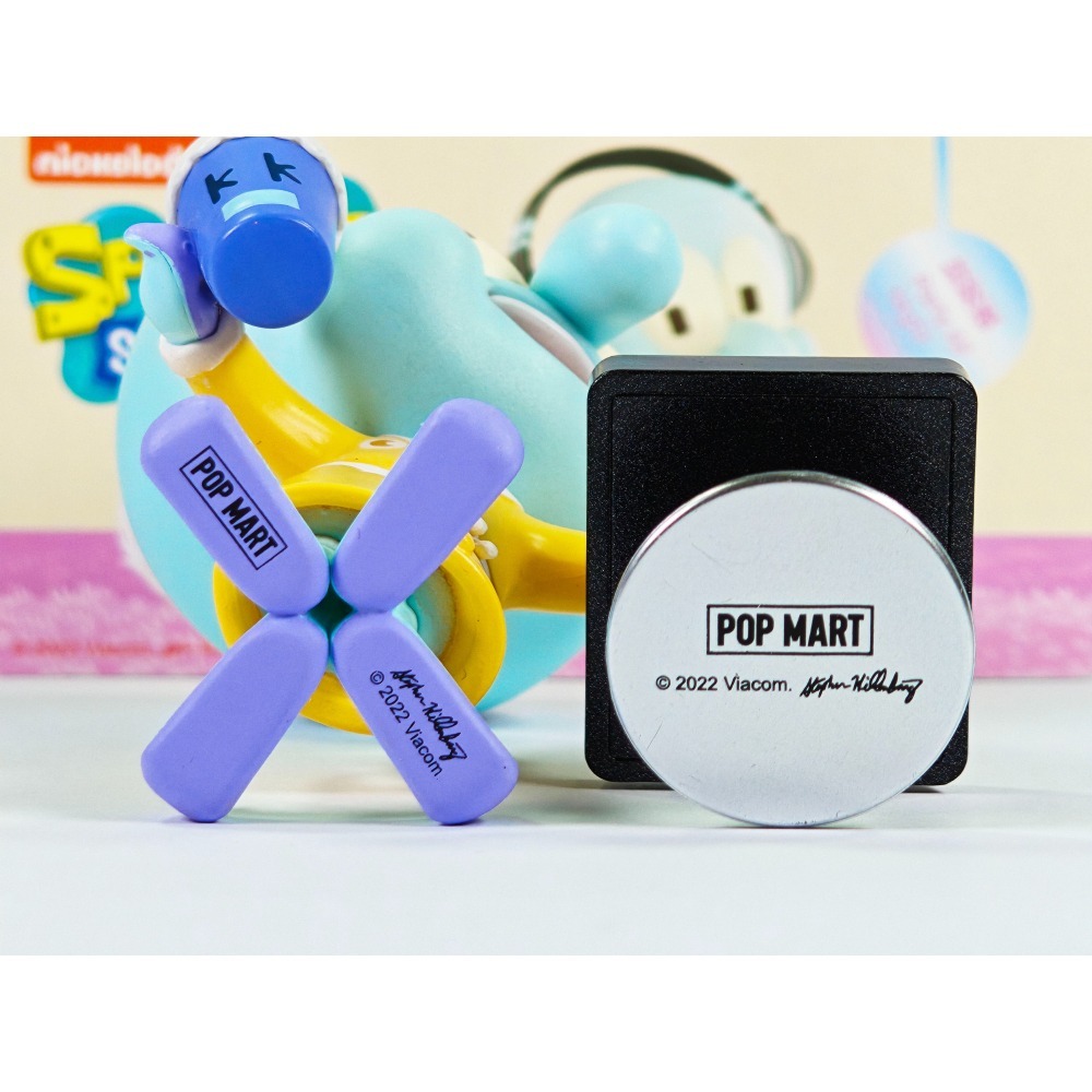 二手 拆擺 POPMART 泡泡瑪特 睡衣派對系列 海綿寶寶 狂歡夜 章魚哥 DJ 確認款 #盲盒 #公仔 #盒玩-細節圖2