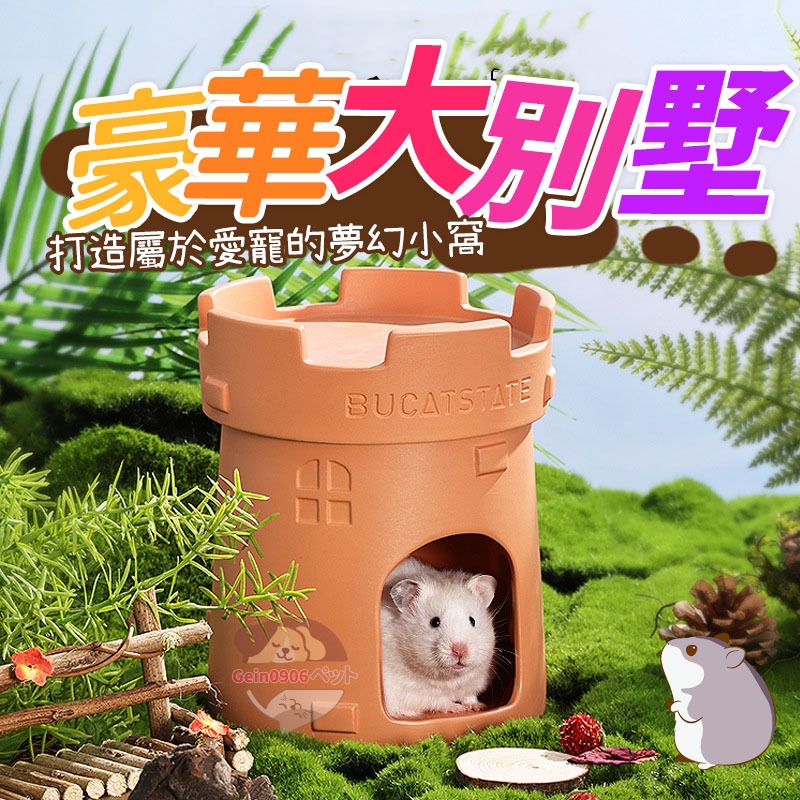 【送蘋果枝】城堡陶瓷窩 布卡星陶瓷窩 倉鼠窩 倉鼠用品  黃金鼠用品 寵物鼠陶瓷  鼠鼠用品 倉鼠冰窩 黃金鼠窩-細節圖3