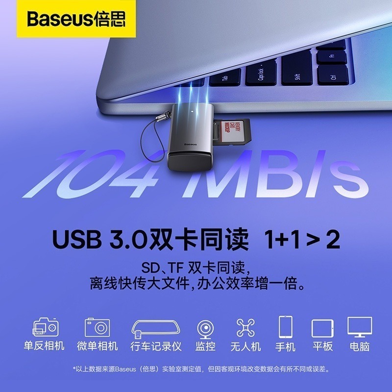💎台灣現貨💎倍思SD/TF OTG讀卡機TypeC+USB支援iPhone15 iPad手機筆電安卓-細節圖6
