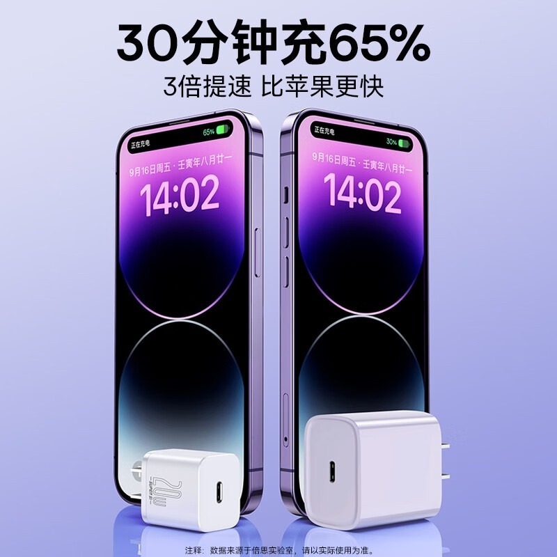 ★台灣現貨💎倍思iPhone20W快充套裝組 Type-C快充頭+PD快充線適用iPhone15 iPad智充-細節圖6