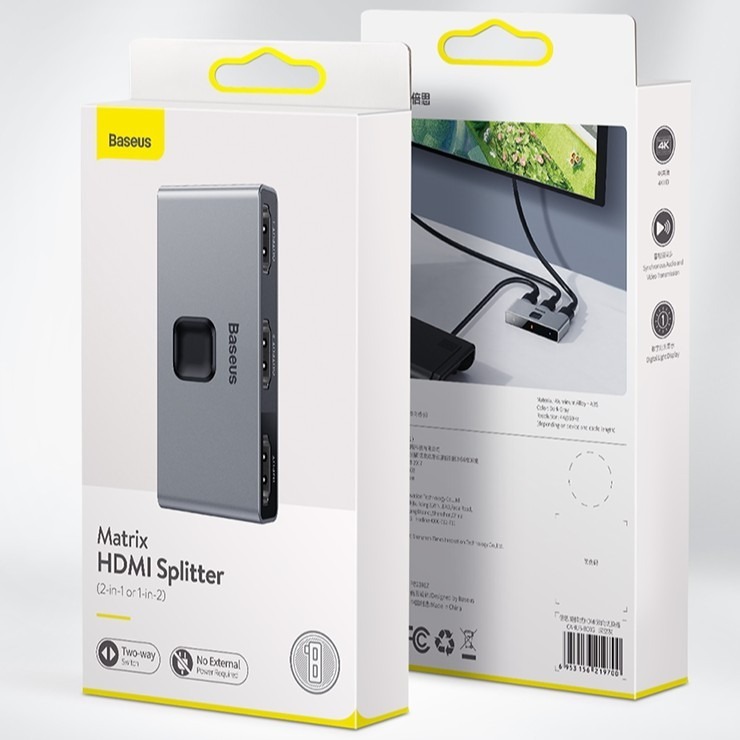 💎台灣現貨💎倍思HDMI雙向切換器矩陣式一進二出轉換器4K高清NB.PC投影機集線器線上會議-細節圖7