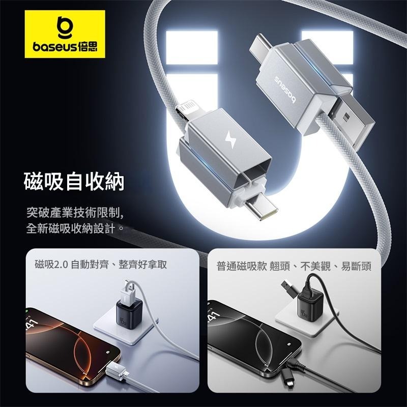 💎台灣現貨💎倍思二轉二快充線U+C to C+L充電線60W 1m適用iPhoneiPadAirPods多元-細節圖4