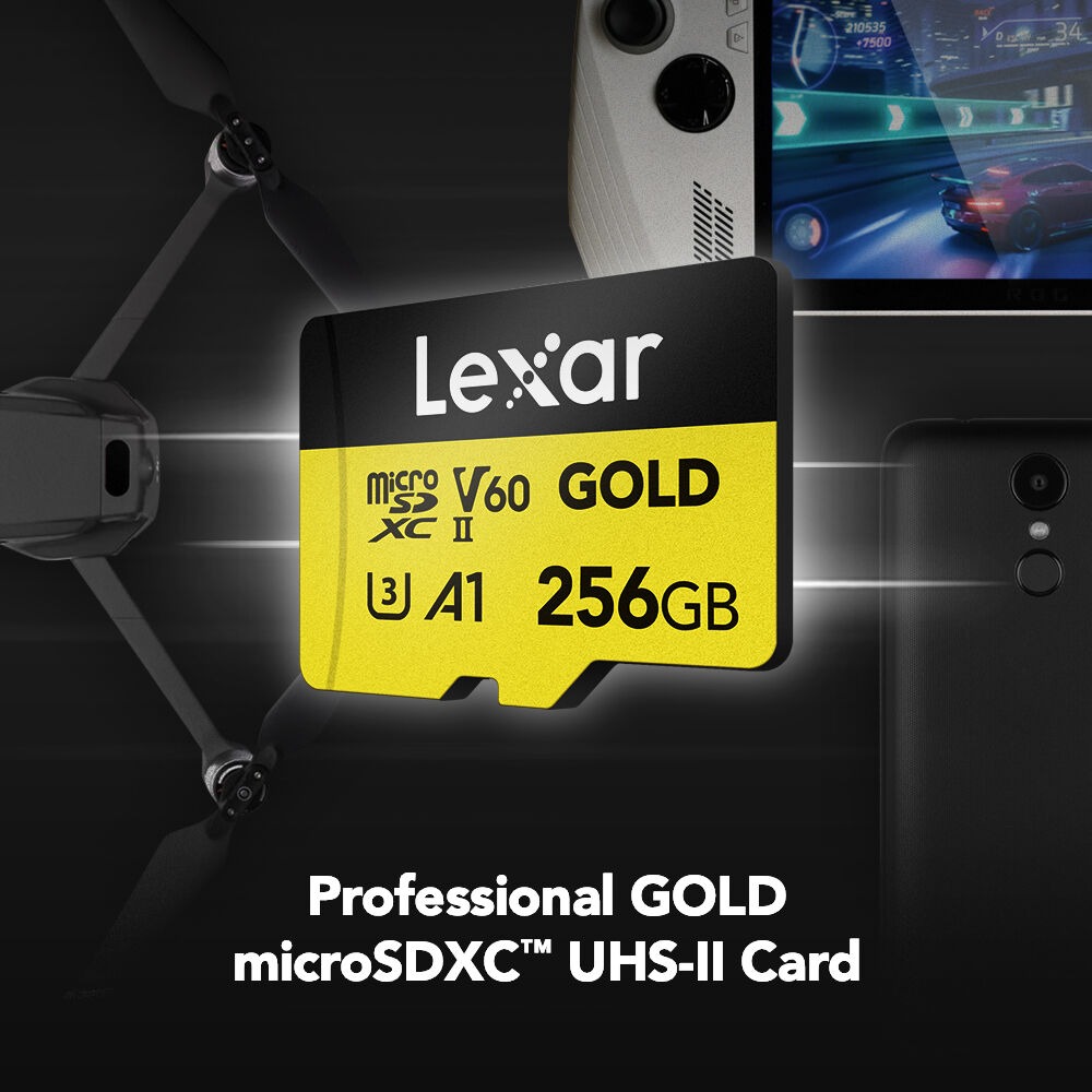 Lexar Professional 256G Gold microSDXC V60 UHS-II 4K攝影 公司貨-細節圖2