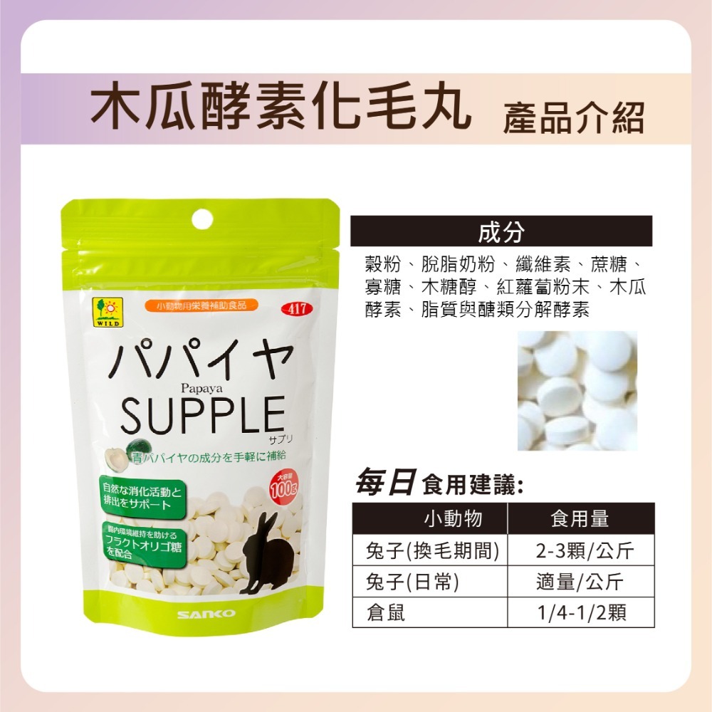 〃DEER NIU〃SANKO 保健系列 木瓜酵素 維他命C 銀髮照護補充 食慾維持 分裝5g-規格圖5