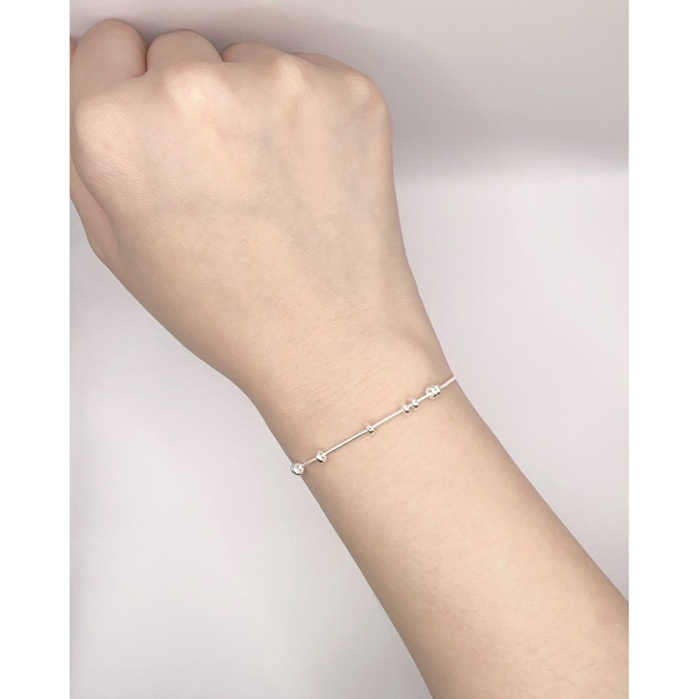 B001-流光銀珠925純銀手鍊 (現貨)-細節圖2