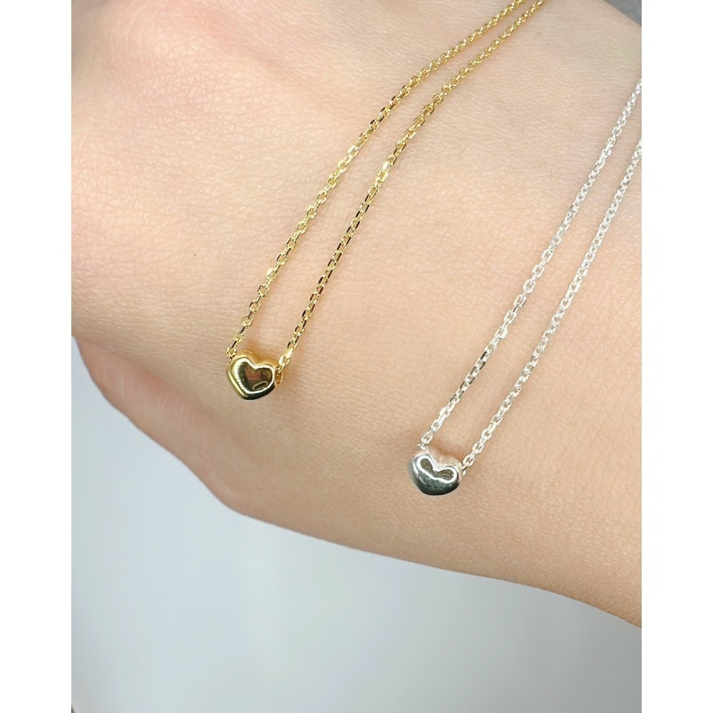 N003-心心絮語S925純銀項鍊/金 (現貨)-細節圖2