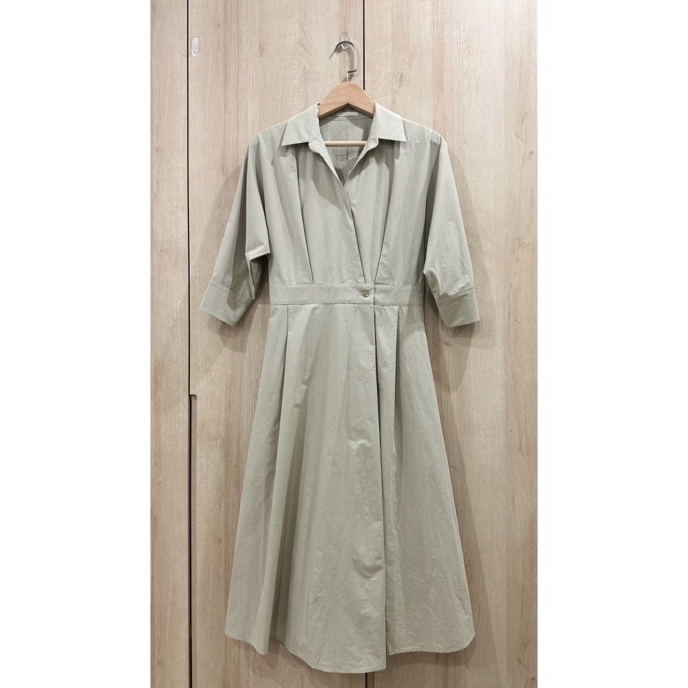 S002-橄欖優雅連身裙-細節圖3