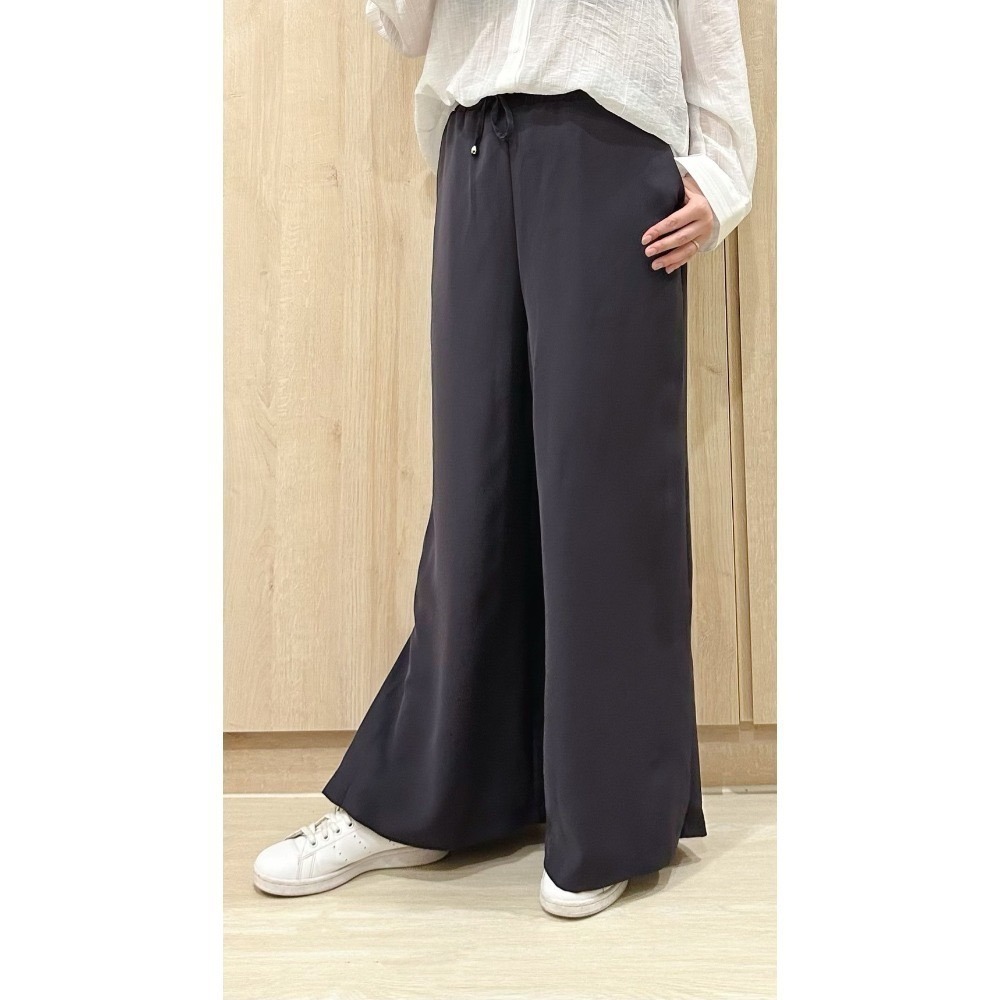 P026-飄逸順滑長褲 墨色/灰紫 (現貨)-規格圖5