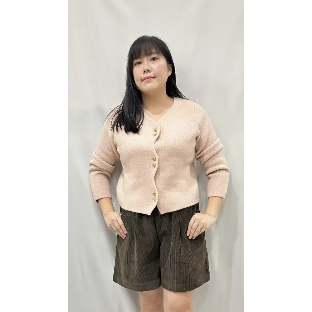 O015-波浪愛心開襟針織外套-細節圖2