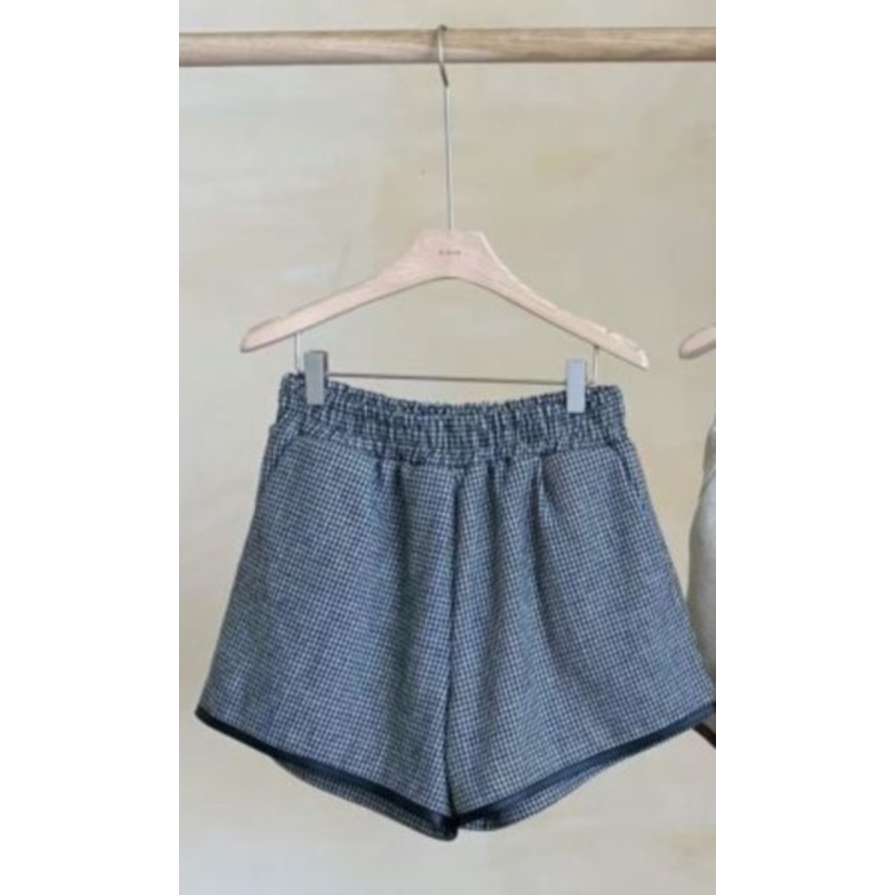 P009-毛呢挺版短褲-深灰/千鳥格紋-規格圖3