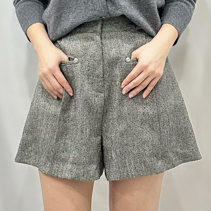 P011-韓風西裝短褲-灰/咖-規格圖3