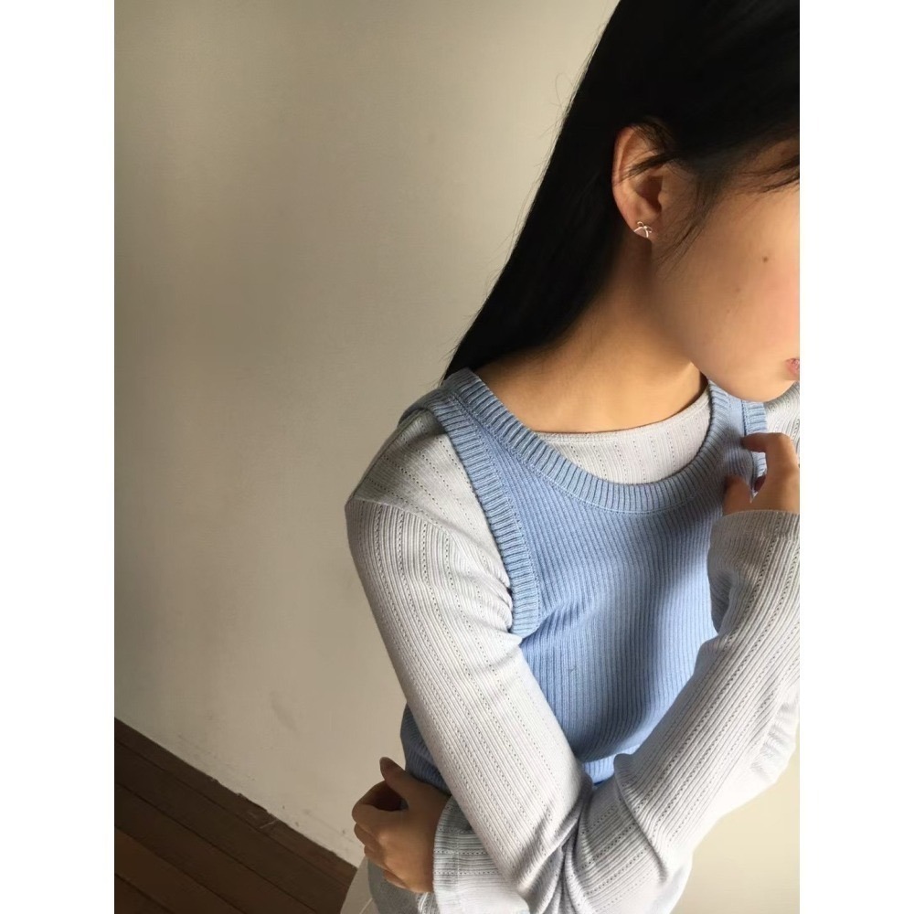 E008-蝶結S925純銀耳環-細節圖3