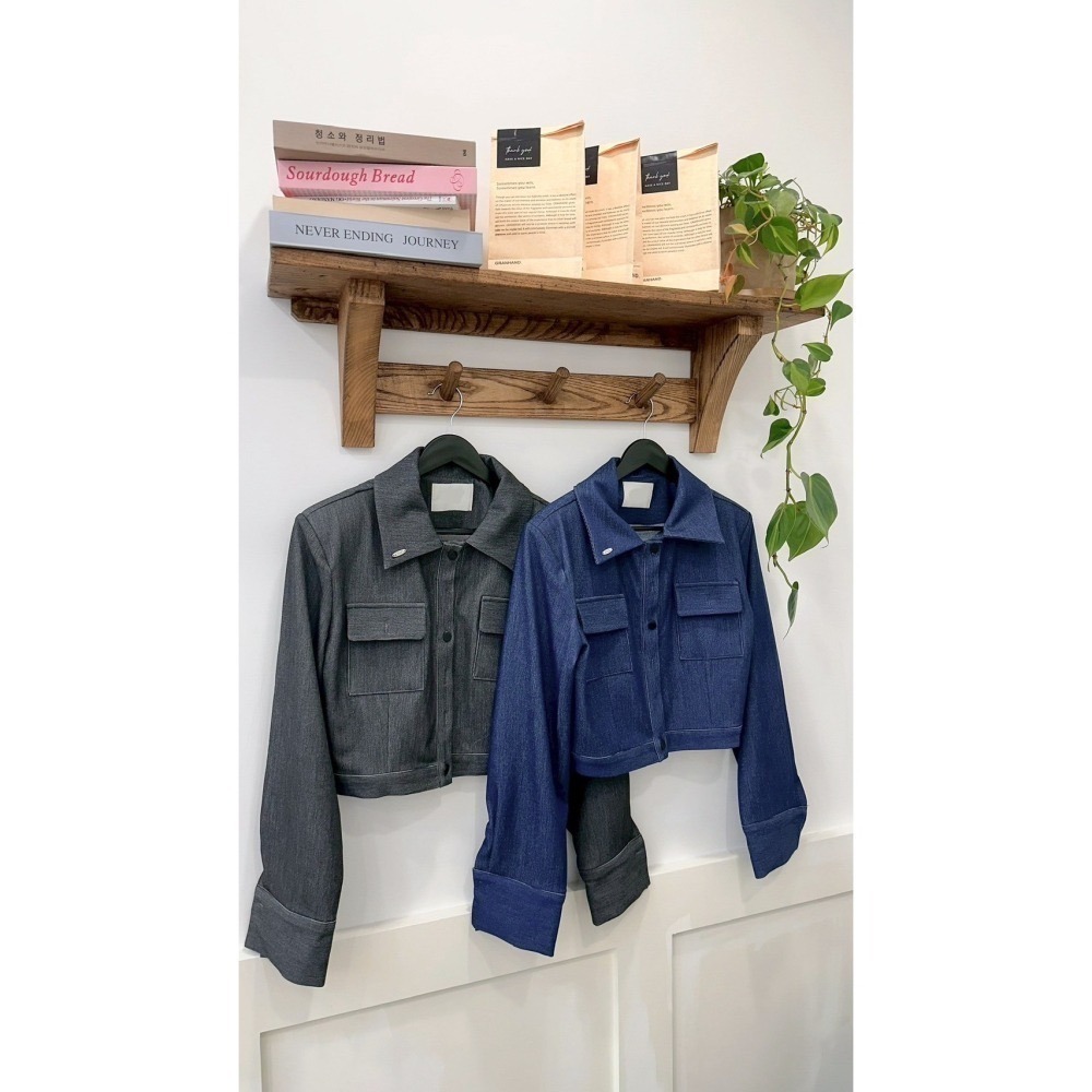 O017-彈力單寧外套-細節圖3