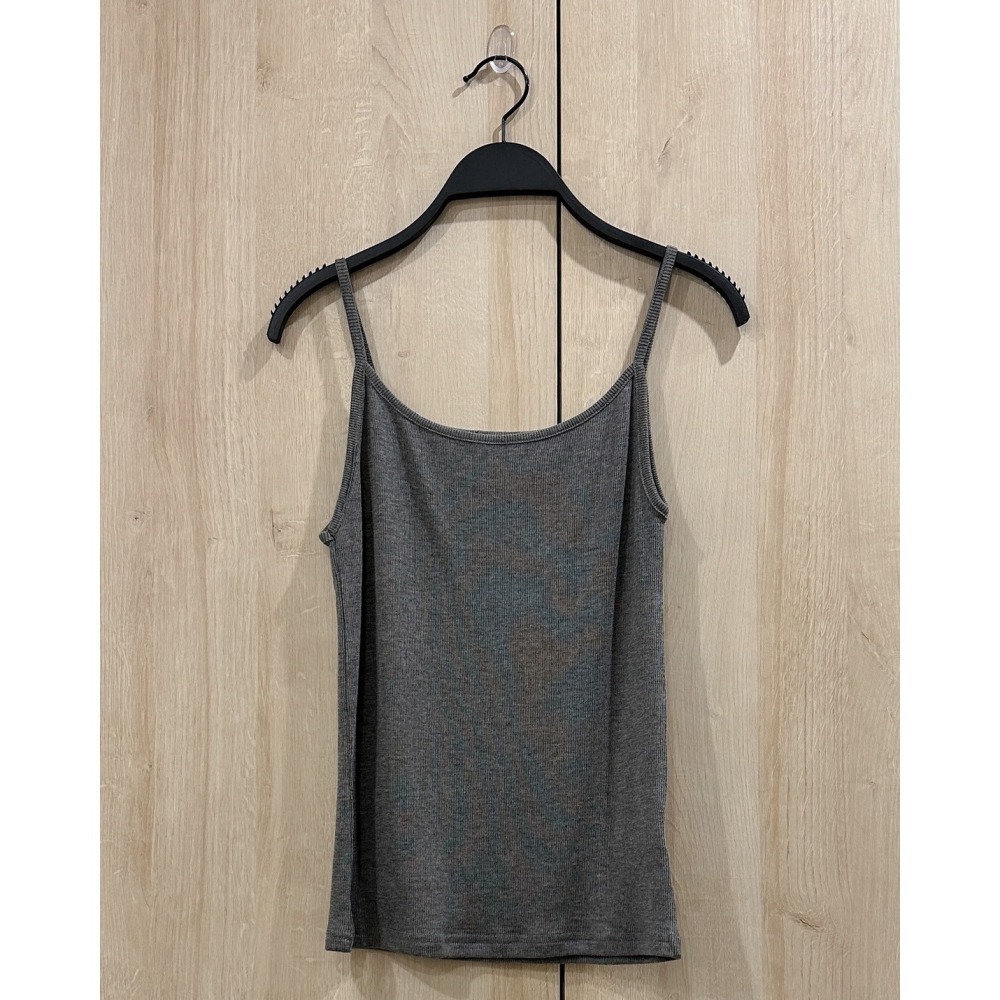 T056-簡約親膚細肩背心 白/黑/深灰-細節圖3